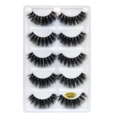 China Long fashion style natural luxury real mink fur false eyelashes accept paypal for sale