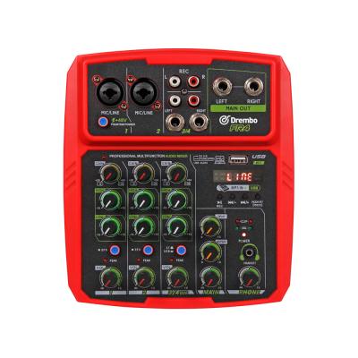 China 6 Channel Mini Mixer DJ Mixer Reverb Effect Home Karaoke USB Live Interface Mixer FR-01 for sale