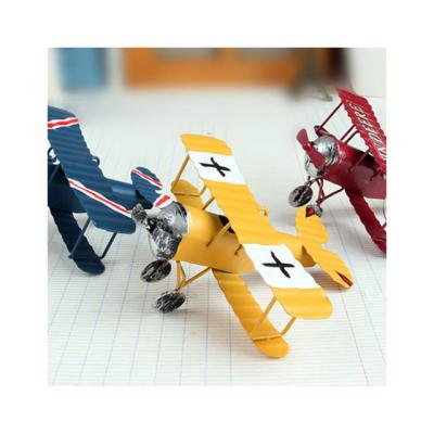 China Modern Hanging Vintage Mini Metal Airplane Toys Airplane Ornament Decorations Best Choice For Photo Props for sale