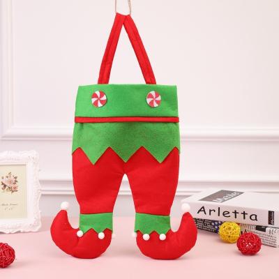 China Red XMAS BAG Christmas Elf Dolls Candy Bag Overall Christmas Kids Felt Elf Gift Bag Gift Storage Supplies for sale