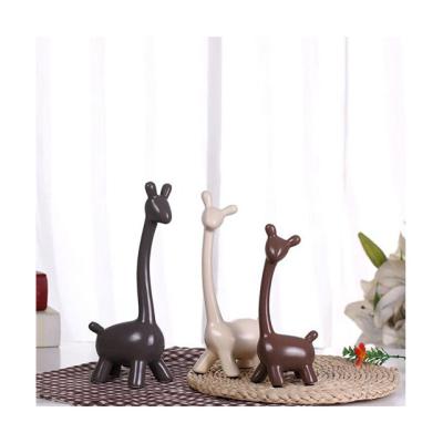 China Minimalist Nordic Home Decorations Crafts Simple Ceramic Deer Ornaments Living Room TV Cabinet Wine Cabinet Home Furniture New for sale