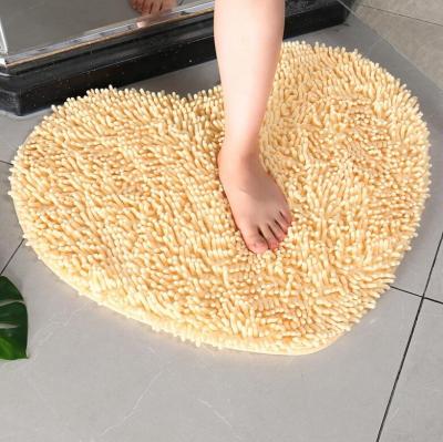 China Home Sofa Bathroom Floor Living Room Plush Bath Carpet Cover Wholesale Price Floor Mat Heart-shaped Decorative Washable Mat Soft Absorbent Shower Mat Non Slip for sale