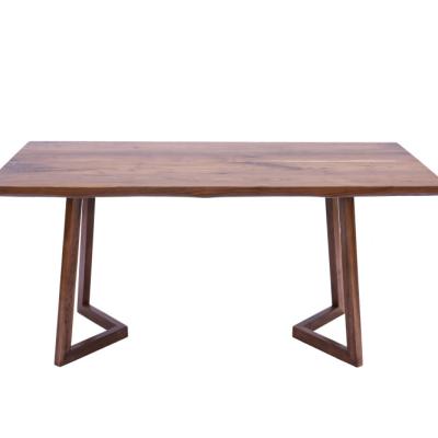 China Customization Black Walnut Solid Edge Glued Living Edge Office Table Top 30x48x1.75inch for sale