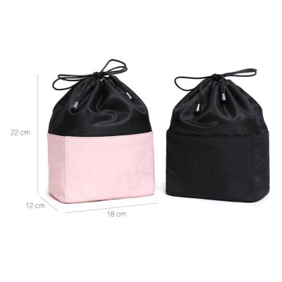 China Waterproof Black Drawstring Drawstring Pouch Makeup Bag Travel Cosmetic Quick Boxes for sale