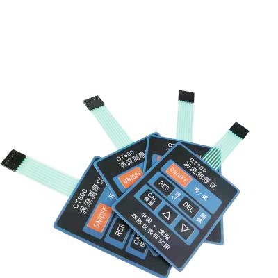 China USD In Custom Adhesive Front Panel Label Membrane Switch Button Control Home Appliances Industry Graphic Print Overlay for sale