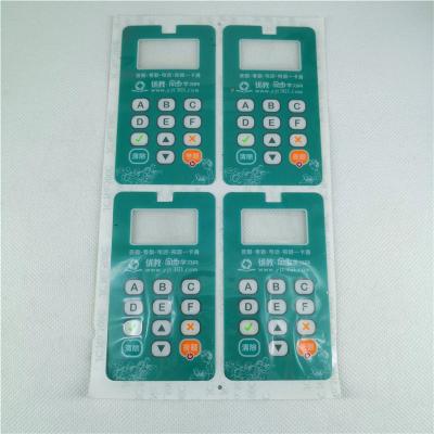 China Water-proof/CUSTOM Embossed Graphic Push Button Membrane Switch Overlay for sale