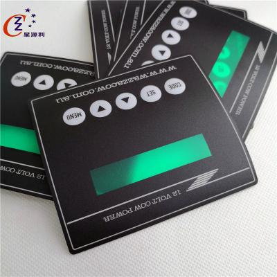 China Waterproof Custom Embossed Panel Sticker Graphic Overlay Labels With 3M Adhesive for sale