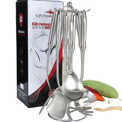 China Sustainable Premium Home Kitchen Supplies Eco Friendly Cooking Tools 6 Pcs Stainless Steel Cooking Utensils for sale