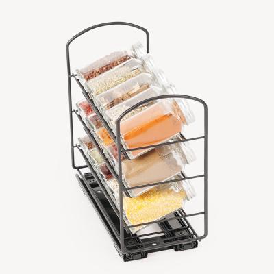 China Modern Sliding Basket Storage 3 Layer Kitchen Pull Out Accessories Cabinet To Pull Out Drawer Storage Basket for sale