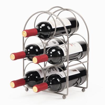 China 2022 Modern Popular Nordic Style Metal Bar Storage Wine Bottle Holder Display Wine Rack Viable for sale