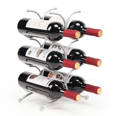 China 2021 Sustainable Popular Nordic Style For Table Top Wine Bottle Storage Rack for sale