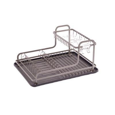 China Limited Time Discount Double Layer Kitchen Drainer Stainless Steel Dish Rack Stocked Dish Rack for sale