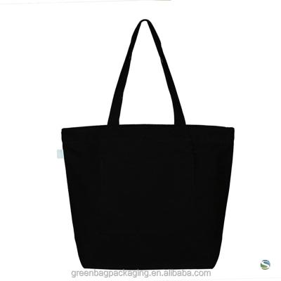 China Eco-Friendly Cotton Tote Bags Custom Gedrucktes Reibverschlusstaschenschulterleinwandbaumwolltasche Customer Bag Logo for sale