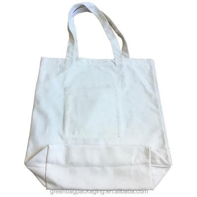 China High Quality 100% Natural Recycled Cotton Tote Bag With Leather Straps Eco-Friendly Custom Canvas Shopping Totes for sale