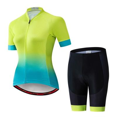 China Breathable Hot Sale Racing Sport Jersey Short Bike Set Women Cycling Clothing Set for sale