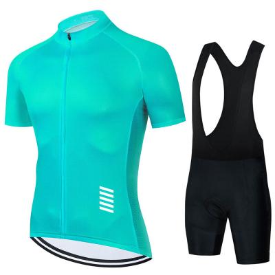 China Breathable Mens Cycling Jersey Set Bib Shorts 4D Padded Short Sleeve Outfits Set Quick Dry for sale