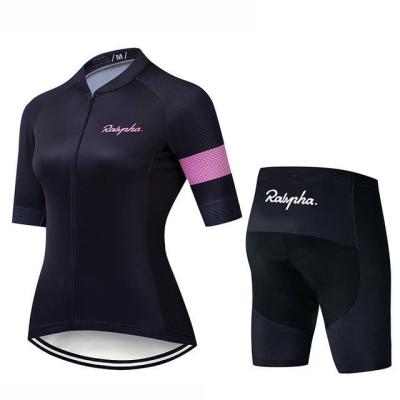 China Breathable Women Cool Cycling Jersey Set Flower Cycling Short Summer Polyester Sportswear Sleeve 3D Cycling Clothing Padded Bicycle Shorts for sale