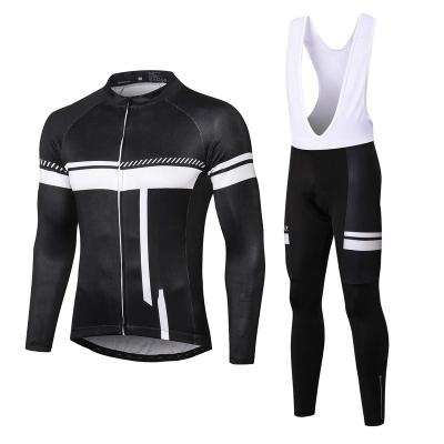 China Breathable Mens Cycling Tank Top Set Long Sleeve Apparel Road Bike Cycling Shirts Bike Tank Top With 20D Gel Padded Long Pants for sale