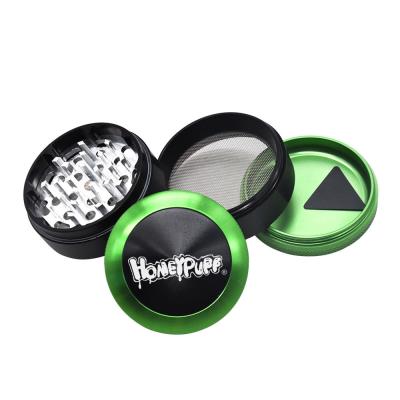 China 4 Parts Aluminum Weed Grinder Grinder Herb With Grinder Blades Custom Logo Weed Teeth Smoking Accessories for sale