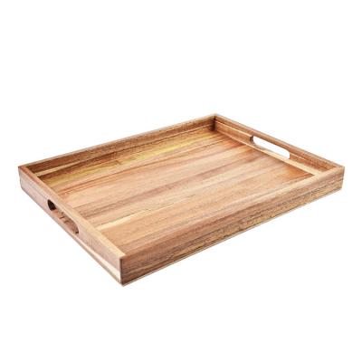 China Modern hot sale classic classic wooden tray iunch dinner serving trays BBQ snack organizer for sale