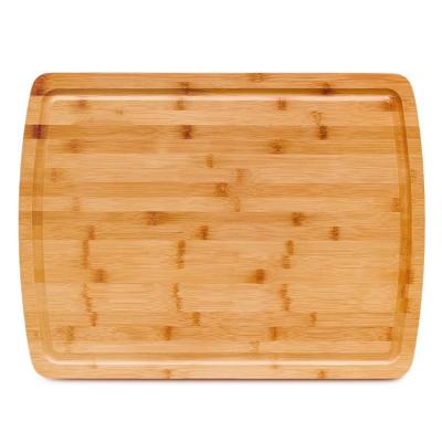 China Viable Bamboo Choppers With Juice Groove Meat Fruit Vegetable Kitchen Cutting Boards for sale