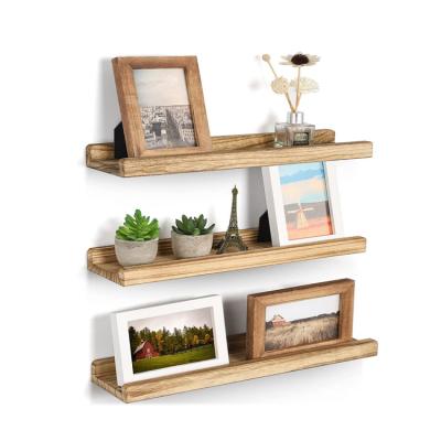 China Modern Furniture Hot Sale Set Of 3 Floating Wall Shelves Pictures Small Plants Rustic Storage Display for sale