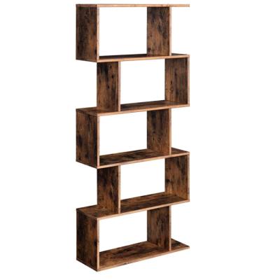 China (Other)Wholesale 5 Tier Adjustable Freestanding Decorative Wooden Bookcase Display Shelf for sale