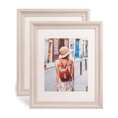 China Modern Custom Wooden White 11x14 Picture Frames Set Of 2 Display Wall Photo Table Frame for sale