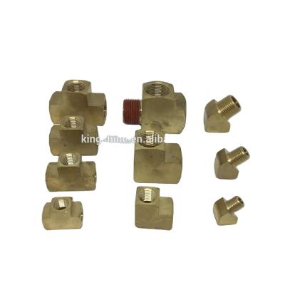 China OEM Brass Union Tee Fitting Elbow Straight Bar Machined Hot Forged Equal for sale