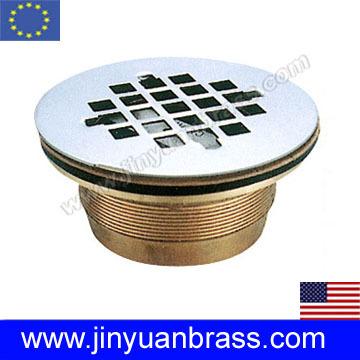 China Brass Strainer Shower Drain Polished FLOOR Drains JY-DF-145-031 for sale