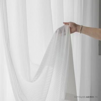 China Factory ready stock style sheer soft linen design for sheer curtain fabric for sale