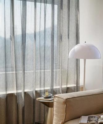 China Soft windproof fabric for curtains 100% pure polyester light gold curtain fabric for sale