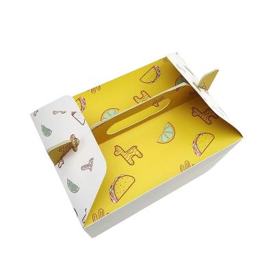 China Food Grade Disposable Hot Sale Cake Box Gable Shape Gift Boxes With Inserts Handle For Cupcake Cake Takeout Boxes for sale