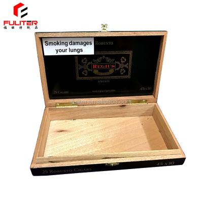 China Custom Made Logo Crown Natural Hot Top Free Luxury Gift Good Design Wooden Cigar Box for sale