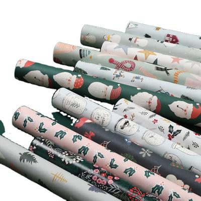 China Custom Made Environmentally Friendly Print Christmas Gift Floral Tissue Florist Wrapping Paper Candle Apparel Wrapping Paper Rolls for sale