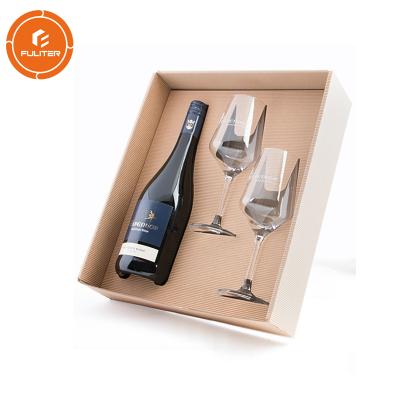 China Recycled Materials Wholesale Luxury Champagne Bottle Box Whiskey Packaging Gift Box For Wine for sale