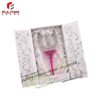 China China Handmade Wholesale Paper Simple Paper Box Red Gift Glass Wine Display Box for sale