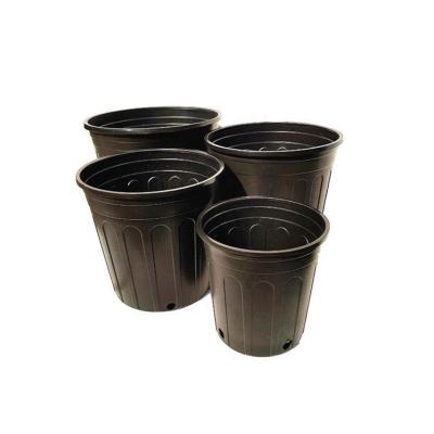 China Eco - Friendly All Size Black Plastic Flower Nursery Pots for sale