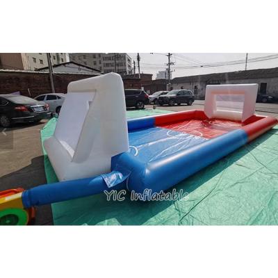 China Fashionable Customized Inflatable Soccer Field Water Soap Slip Launch For Sale for sale