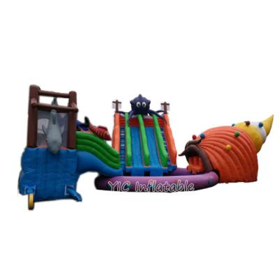 China Fashionable Double Slide Large Inflatable Slide Inflatable Bouncing Jumping Castles For Sale for sale