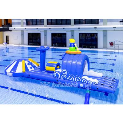 China Fashionable Inflatable Water Obstacle Course For Kids Swimming Pool Inflatable Game Water Obstacle Course With Water Slide for sale