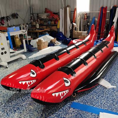 China Fashionable Whale Ride Commercial Grade Inflatable Banana Boat Double Flying Tube With Motor for sale