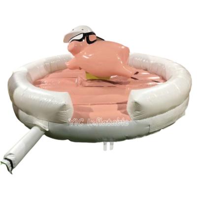 China Outdoor Entertainment Crazy Mechanical Pig Riding PVC Inflatable Mattress For Cheap Sale for sale