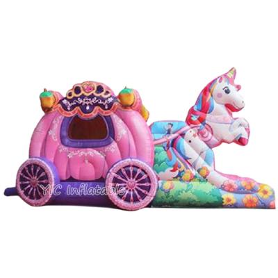 China Commercial Outdoor Entertainment Princess Bouncing Inflatable Unicorn Bounce House For Rental for sale