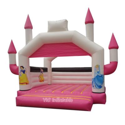 China Outdoor Entertainment Used Commercial Pink Castle Princess Bounce Houses For Sale for sale