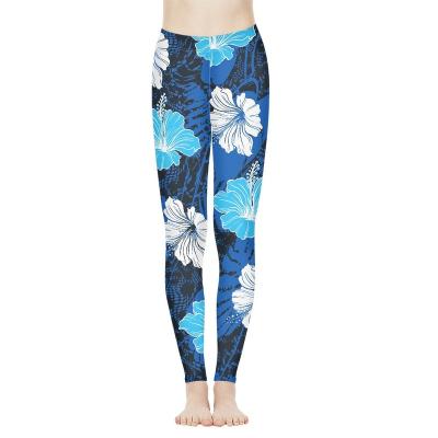 China Breathable Promotional Polynesian Traditional Print Women Traditional Tribal Yoga Pants Fashionable Ladies Yoga Leggings for sale