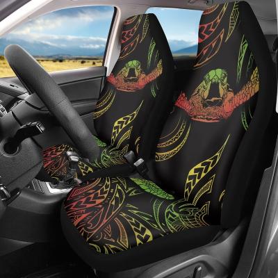 China Affordable Universal Designer Polynesian Car Seat Cover 2PCS Custom Bohemian Pattern Car Set Luxury Fabric Car Seat Covers for sale