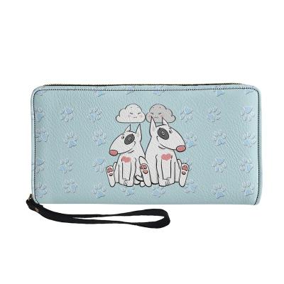 China Best Selling Valentine's Dog's Cloud Print Wallet Female Zipper Lady Bag Casual Women's Wallet Custom Luxury High Quality Waterproof for sale