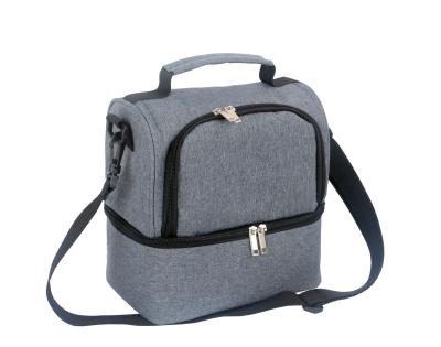 China Food Fashion Double Layers Lunch Bag With Adjustment Shoulder Strap for sale