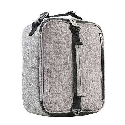 China Hot Selling Waterproof Gray Office Lunch Box Bag Thermal Insulated Lunch Box Bag For Adults Men Women for sale